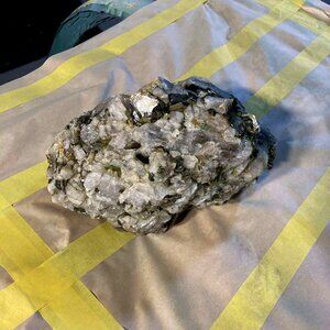 quartz black mica crystal 18 pound rock cluster mineral rock